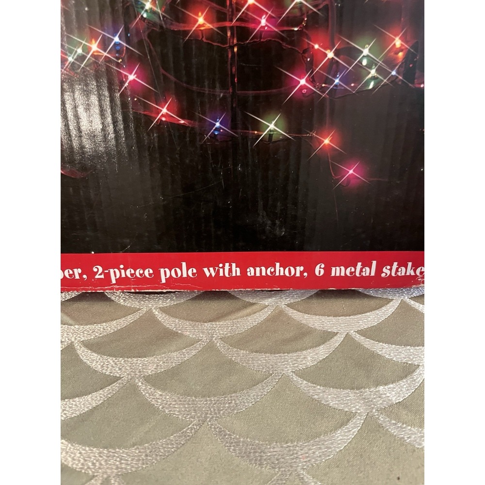 RARE Vintage NOMA EZ Tree Pre-Lit Christmas Yard Decoration 1998 5ft Multi Color - Picture 6 of 16